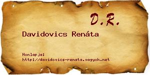 Davidovics Renáta névjegykártya
