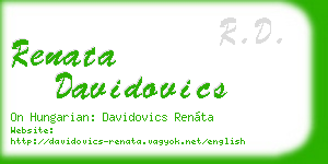 renata davidovics business card